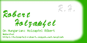 robert holzapfel business card